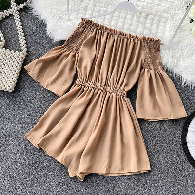 Stílusos női jumpsuit lótusz ujjakkal, több színben