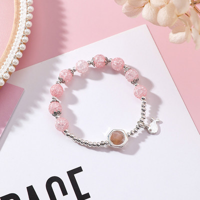 Модерна дамска гривна с мъниста в различни цветове