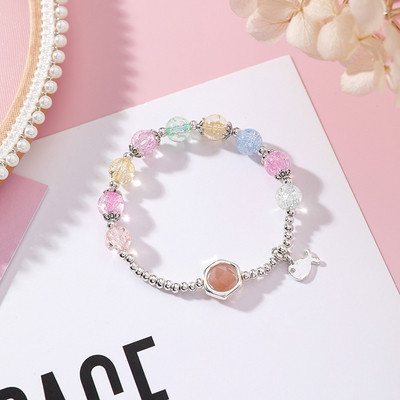 Модерна дамска гривна с мъниста в различни цветове