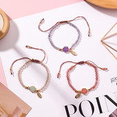 Női textil karkötő három színben gyöngyökkel