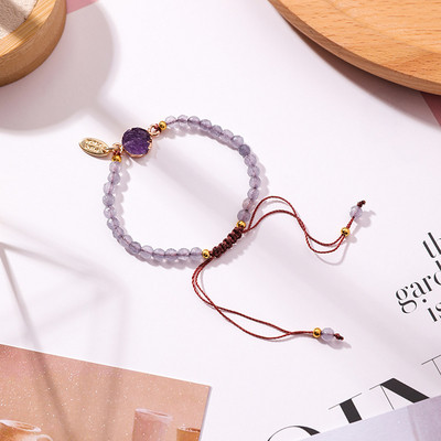 Női textil karkötő három színben gyöngyökkel