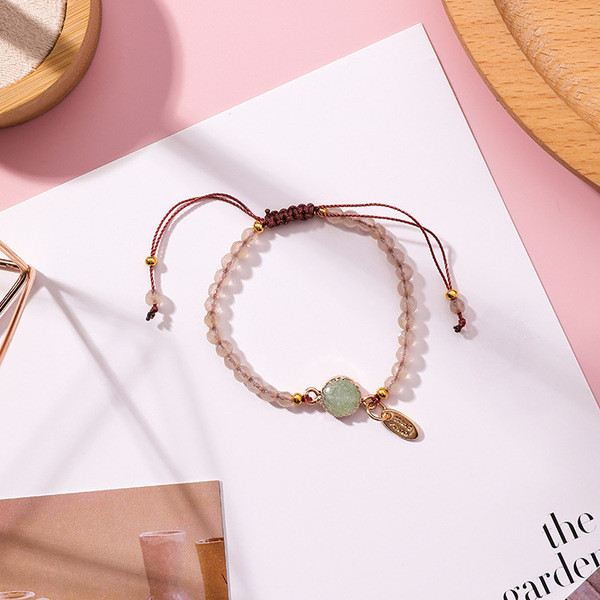 Női textil karkötő három színben gyöngyökkel