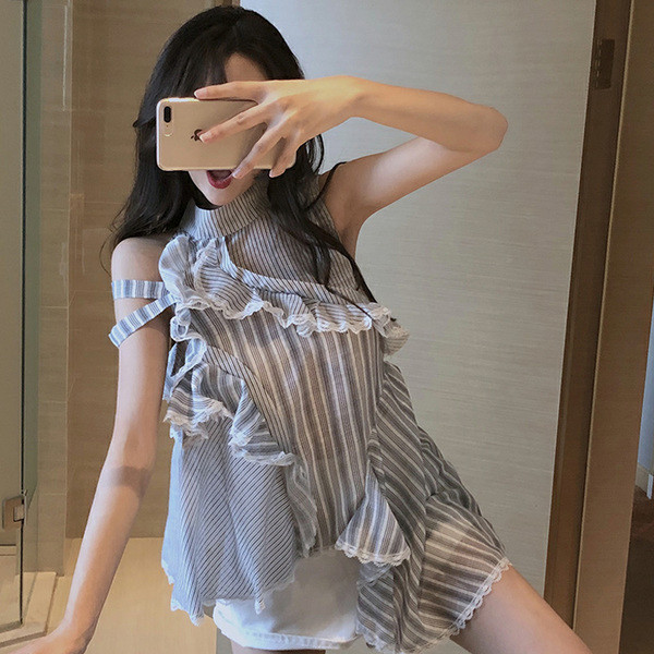 Modern női felső aszimmetrikus modell