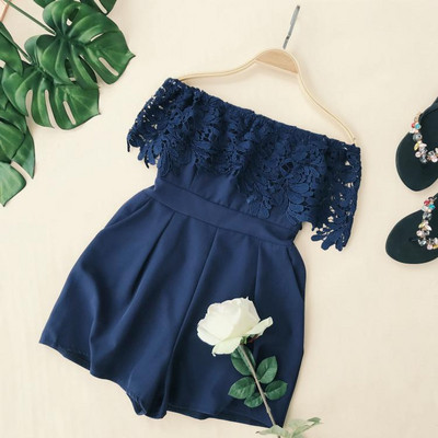 Modern női overál csipkével több színben