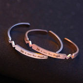 Női karkötő két színben, felirattal