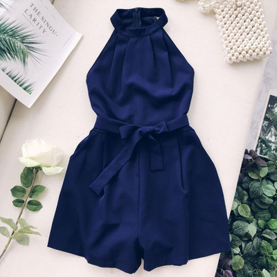 Stílusos női overál O-nyakkal több színben