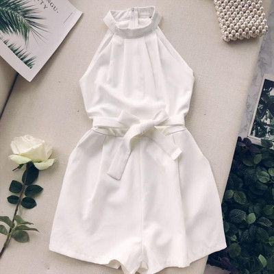 Stílusos női overál O-nyakkal több színben