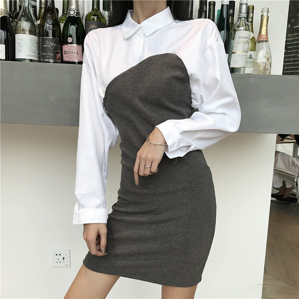 Alkalmi női ruha két színben Karcsú modell