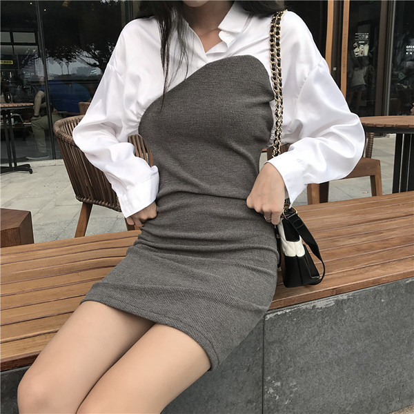 Alkalmi női ruha két színben Karcsú modell