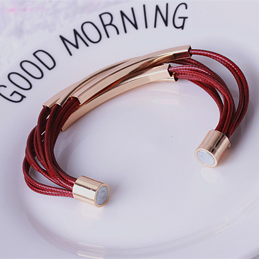 Κομψό γυναικείο βραχιόλι από δέρμα Eko σε τρία χρώματα