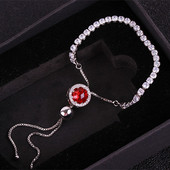 Női karkötő ezüst színben és kövekkel több színben