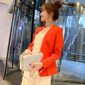 Stílusos női kabát V-alakú gallérral, sárga és narancs színben