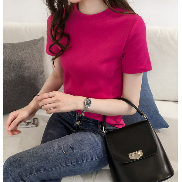 Alkalmi női póló rövid ujjal több színben