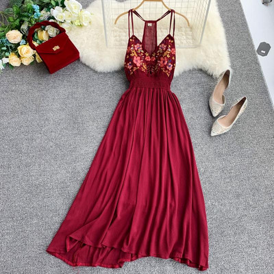 Modern női nyári ruha virágos motívumokkal, különböző színekben