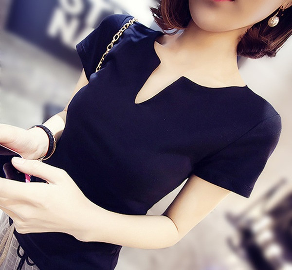 Modern női blúz rövid ujjal, két színben