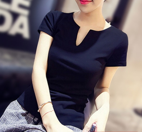 Modern női blúz rövid ujjal, két színben