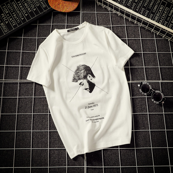 Modern férfi póló rövid ujjú rátéttel, három színben