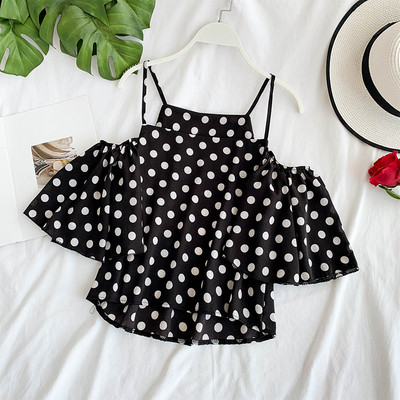 Stílusos női blúz három színű pöttyökben