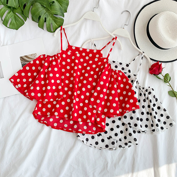 Stílusos női blúz három színű pöttyökben