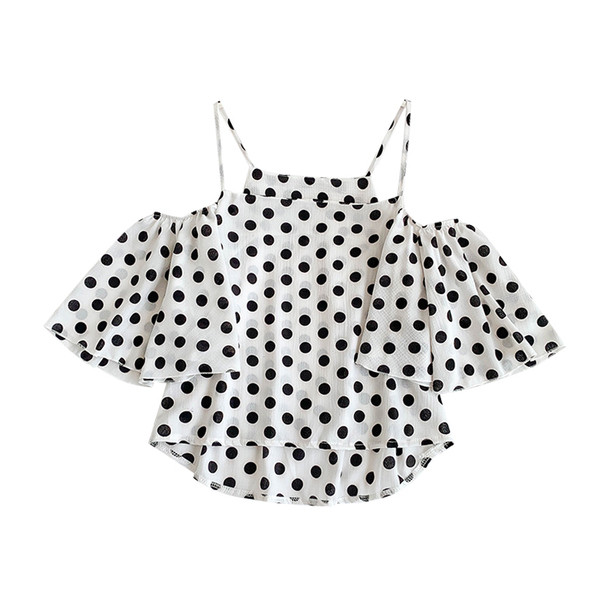 Stílusos női blúz három színű pöttyökben