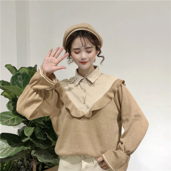 Alkalmi női ing fekete és krém színben