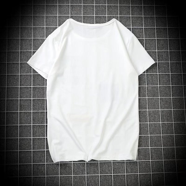 Férfi póló rövid ujjal, fehér és fekete feliratokkal