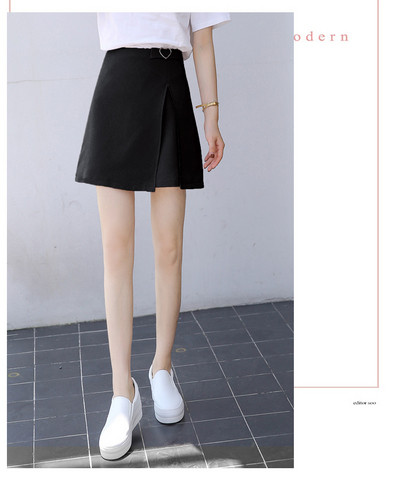 Modern női szoknya fém elemmel, rózsaszín és fekete színben