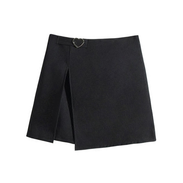 Modern női szoknya fém elemmel, rózsaszín és fekete színben