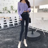 Modern női farmer magas derékkal, két színben