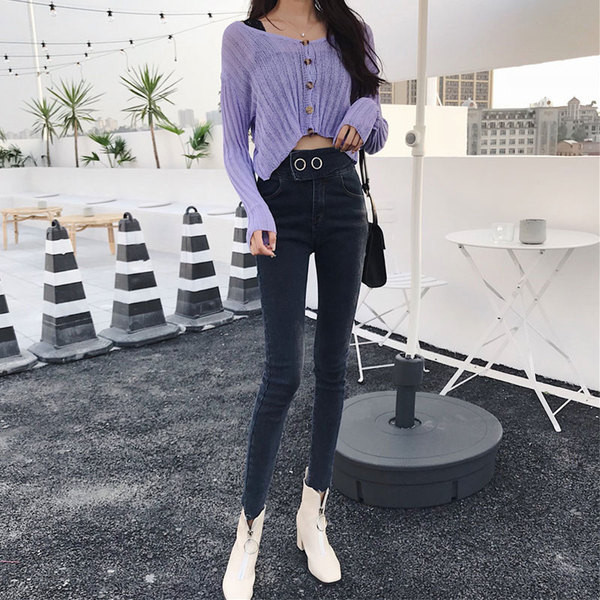 Modern női farmer magas derékkal, két színben