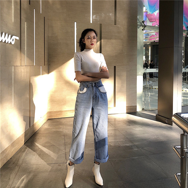 Női farmer retro stílusú új modell