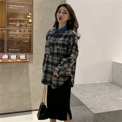 Γυναικείο καρό πουκάμισο σε τρία χρώματα