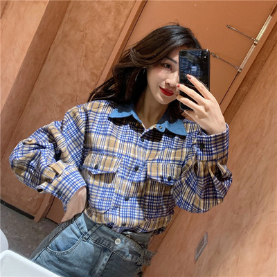 Γυναικείο καρό πουκάμισο σε τρία χρώματα