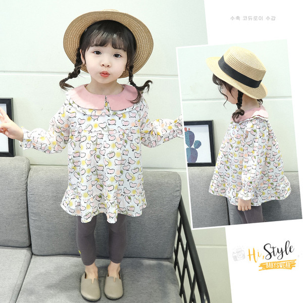 Modern gyerek blúz lányoknak vágott modell