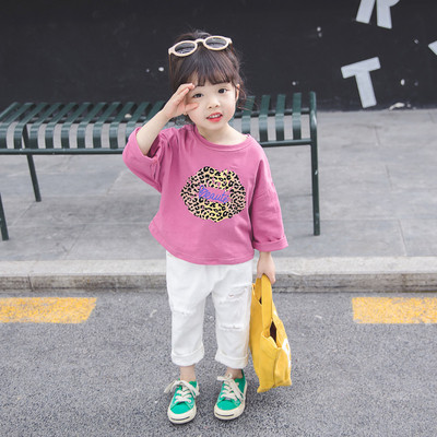 Két színben leopárdmintás lezser lány blúz