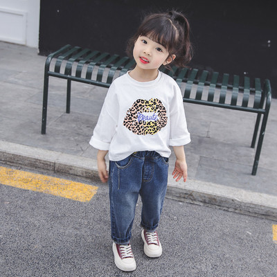 Két színben leopárdmintás lezser lány blúz