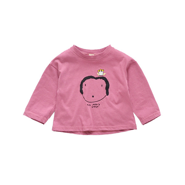 Gyerek blúz lányoknak fehér és lila színben, mintával