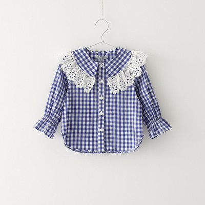 Modern kockás gyerek ing lányoknak