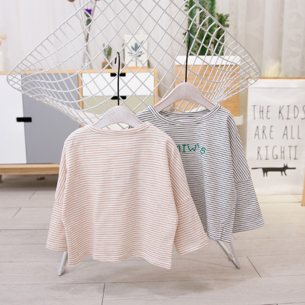 Gyermek csíkos blúz fiúknak és lányoknak két színben