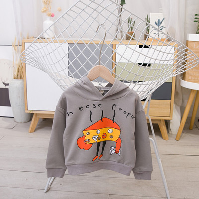 Gyerek blúz fiúknak kapucnival és rátéttel, három színben