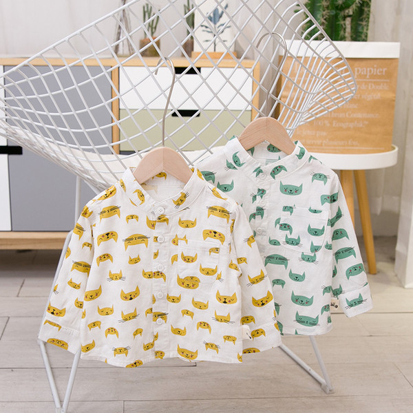 Παιδικό πουκάμισο για αγόρια με μακριά μανίκια σε δύο χρώματα