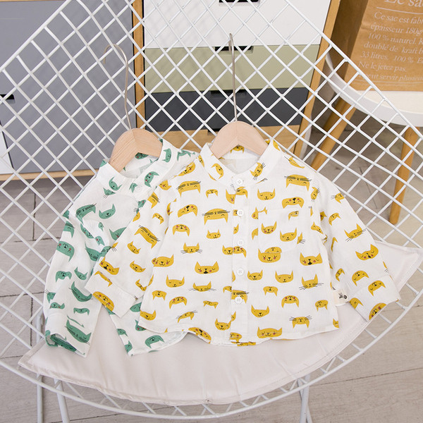 Παιδικό πουκάμισο για αγόρια με μακριά μανίκια σε δύο χρώματα