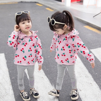 Παιδικί  μπλούζα για κορίτσια σε ροζ χρώμα με floral μοτίβα