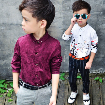 Κομψό παιδικό πουκάμισο για αγόρια σε δύο χρώματα