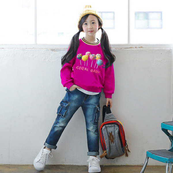 Gyerek blúz lányoknak különböző színekben, rátéttel