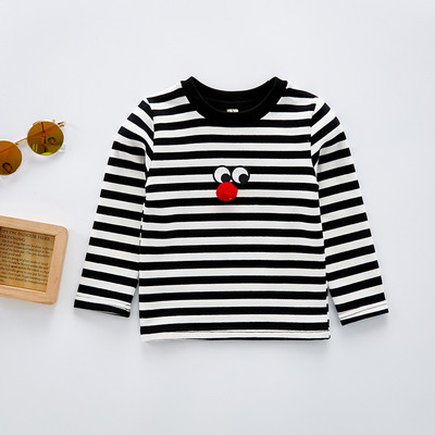 Gyermek csíkos blúz fiúknak két színben 3D elemmel