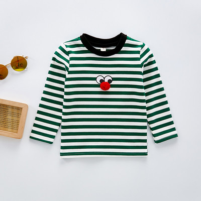 Gyermek csíkos blúz fiúknak két színben 3D elemmel