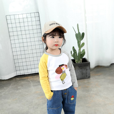 Μοντέρνα παιδική μπλούζα σε τρία χρώματα O-neckline