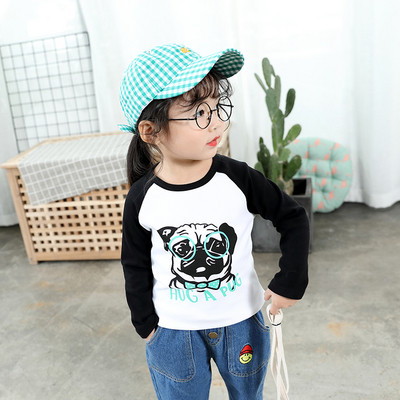 Μοντέρνα παιδική μπλούζα σε τρία χρώματα O-neckline