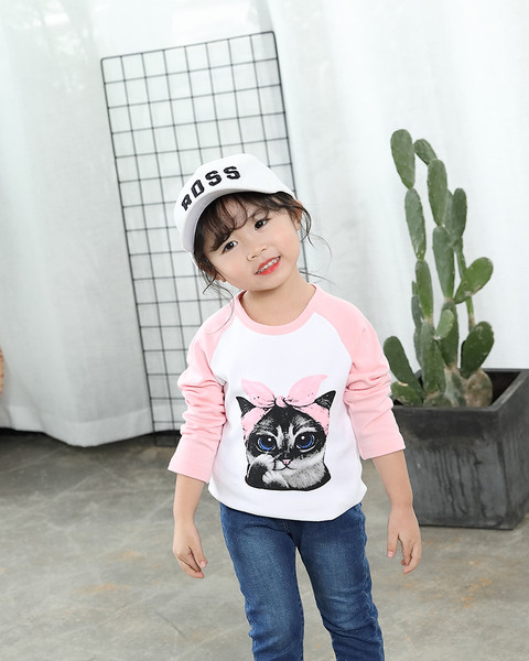 Μοντέρνα παιδική μπλούζα σε τρία χρώματα O-neckline